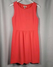 J. Crew Coral Pink Above Knee Sleeveless Fit & Flare Dress  Size 6