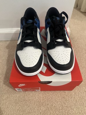 New Nike Dunk Low (GS) Boys Summit White/Industrial Blue Size 5Y