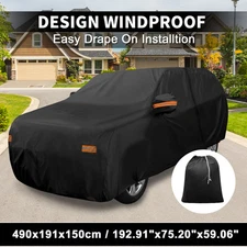 Car Cover W/ Left Side Door Zipper 210D-PU for Hyundai Santa Fe