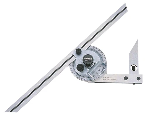 Mitutoyo Bevel Protractor 187-908-10, 300mm Blade, New Precision Tool