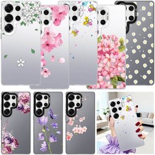 For Samsung Galaxy S26 Ultra S25 S24 S21 S23 S22 Phone Case Flower Pattern Cover