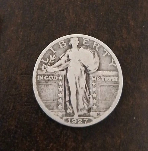 1927 Standing Liberty Quarter • Circulated • Type Coin • 90% Silver