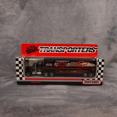 Vintage 1992 Matchbox Super Star Transporters Chevrolet Truck Trailer Die-Cast