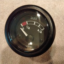 Vdo Ocean Line Fuel Level Gauge 12v Tank Carbon Face Black 10-18 V  12v