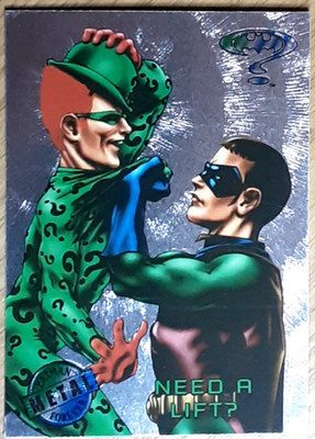 1995 Batman Forever Silver Flasher Card 79 NEED A LIFT.