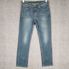 Levi's 514 Jeans Men's Size W32 L32 Straight Fit Blue Denim Stretch Cotton Blend