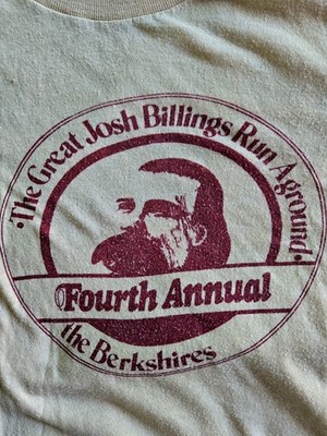 Josh Billings RunAground Shirt Mens L Triathlon  Vintage 1980's Tee 4th Annual