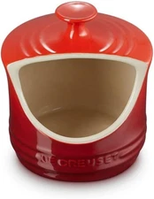 Le Creuset Salt Keeper Cellar Pig Crock Cerise Red 10 oz. NEW Unopened Box
