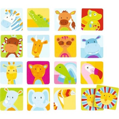 Goki 56645 Memo Safari Skill Games, Multicoloured