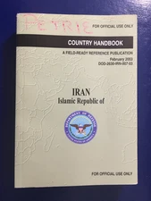 Iran Country Handbook - Department Of Defense - 2003 ~ EXC - FREE Shipping