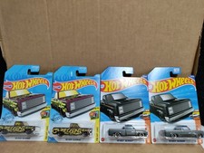   HOT WHEELS LOT OF 4 '83  CHEVY SILVERADO  HW ART CARS    HOT TRUCKS    