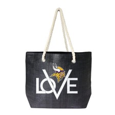 Littlearth Nfl Minnesota Vikings Love Rope Tote Team Color 19 X 6 X 14