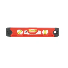 9 In. Magnetic Bubble Vial Torpedo Level with Rubber End Caps