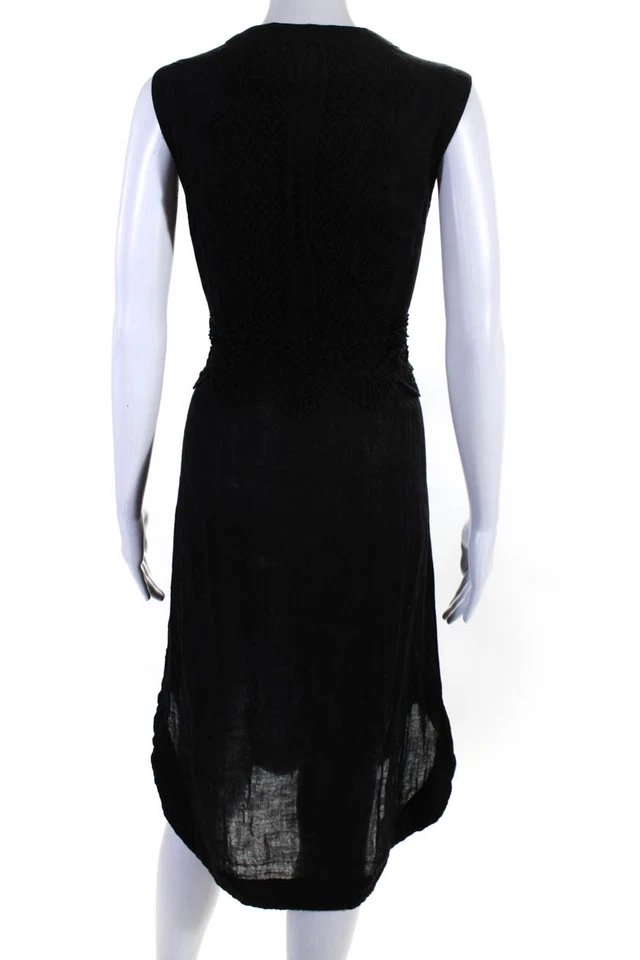 Maxi Vestido Gypsy 05 Para Mujer Algodón Bordado Cuello Redondo Sin Mangas Talla L Foto 3 de 4