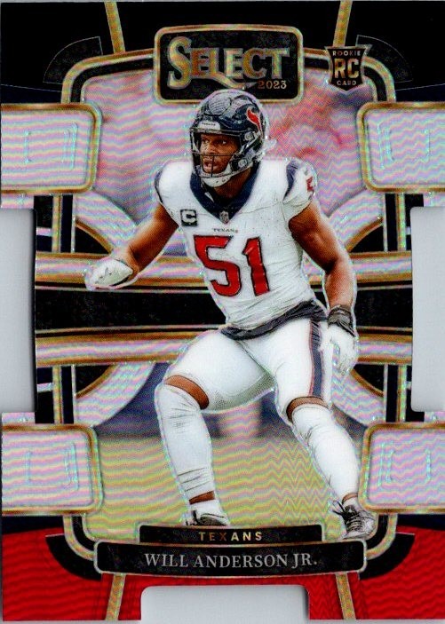 2023 Panini Select Concourse Will Anderson #40 Black & Red Die-Cut RC Texans