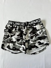 Under Armour Youth Girls Black/Grey Running Shorts, Size Youth Large