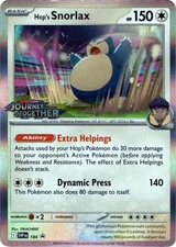 Hop’s Snorlax - SVP 184 – Journey T. – B & B - Prerelease - SINGLE CARD PROMO