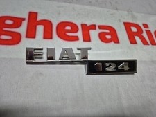 FIAT 124 BERLINA 1966 SCRITTA STEMMA SIGLA  BAULE  BADGE EMBLEM SCRIPT NEW METAL