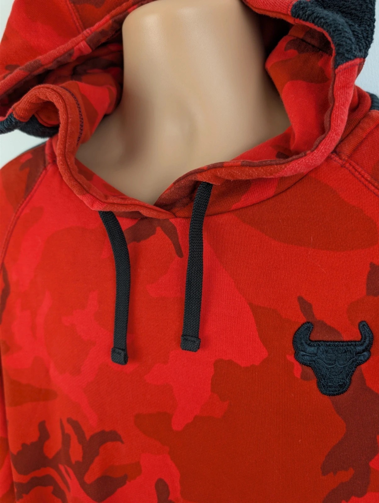 Nike Chicago Bulls Courtside Hoodie Red Camo. Mens XXL. DN3621 image 3