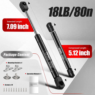 Gas Springs, 2 stks 450N / 750N / 1000N / 1200N 36cm Gasstruts Bonnet Hood Tailgate Shock Lift Strut Ondersteuning Opslag Bed Gas Spring Car Bus RV, YLLLY-6686. (Color : 750N-75kg
