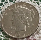 1922 Silver Peace Dollar 90% Silver Circulated Francisci Gold Plated Eagle/Back