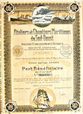 Ateliers et Chantiers Maritimes du Sud-Quest Paris 1924 Frankreich Schiff Bau