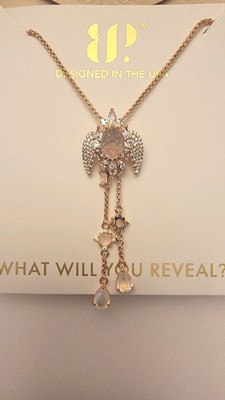 Jewel Bomb Party Halo Necklace Heart Of The Heavens Rose Gold Plating 