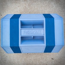 Vtg RolyKit Blue Roll Up Storage Case-Crafts ...