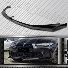 Painted Black Front Lower Bumper Lip Spoiler For 2021-2025 BMW M3 M4 G80 G82 G83