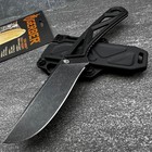 Gerber Exo-Mod Fixed Blade Black Skeletonized Handle Tactical Knife and Sheath