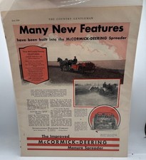 June 1930 McCormick Deering Manure Spreader Print Ad Country Gentleman F13