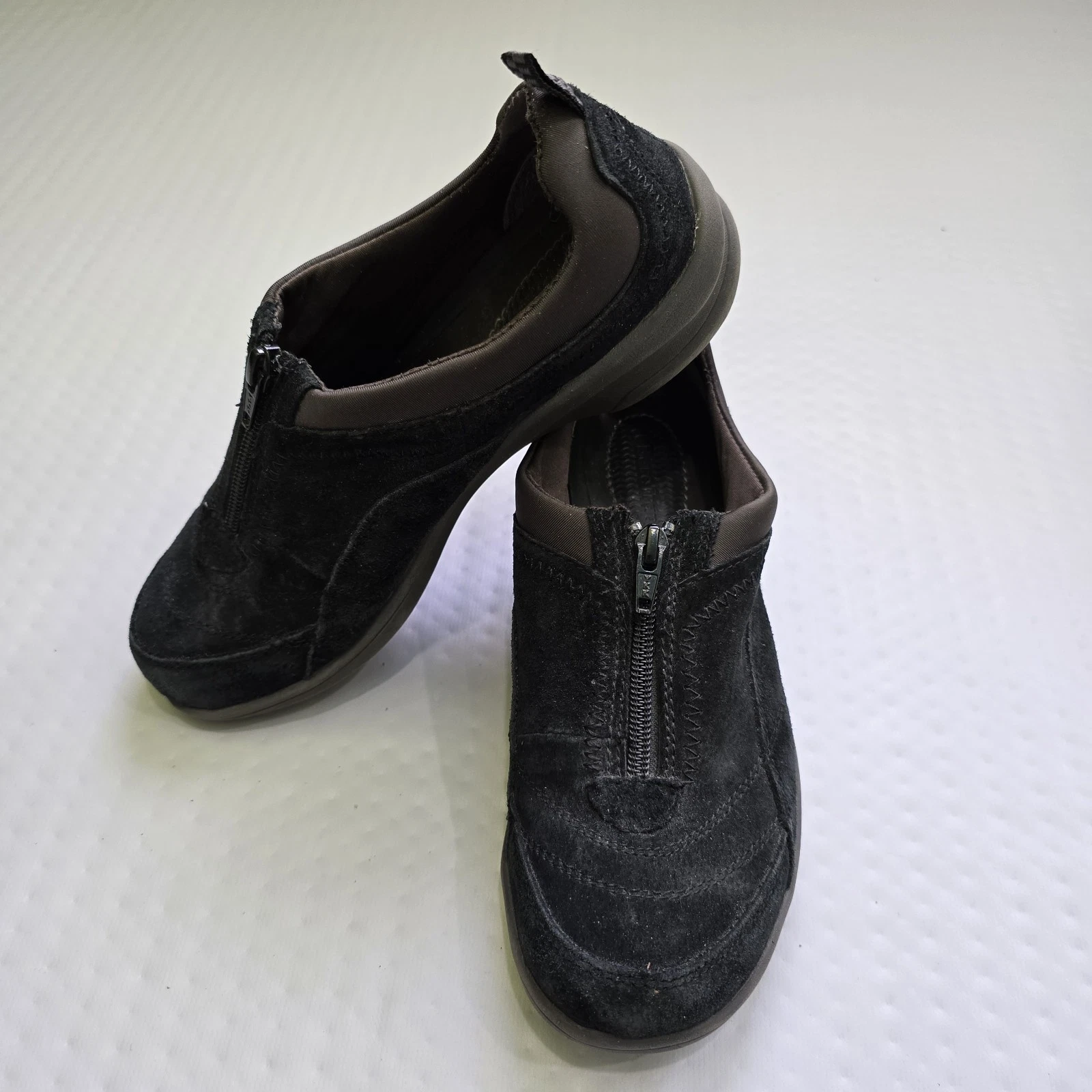 Baretraps Womens Shoes 7 M Black Faux Leather Fannah Slip-on Comfort Zipper