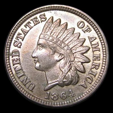 1864 Copper Nickel Indian Cent Penny ---- Stunning Details Coin ---- #PP440
