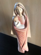 Holzfigur Unsere Mutter ( Madonna mit Kind ) Südtiroler Schnitzerei Dolfi modern