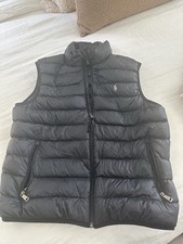 Polo Ralph Lauren Men  s Medium Black Packable Down Puffer Vest NWOT