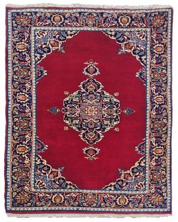 Authentic Hand Knotted Vintage Tribal Qashoun Wool Area Rug 5.5 x 3.3 Ft