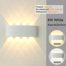 LED Wall Sconces Modern Indoor Outdoor Lamp White Up Down Wall Mount Lights
