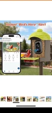 Smart Bird Feeder with Camera Outdoor: 2K Wild Bird Watching Video Cam