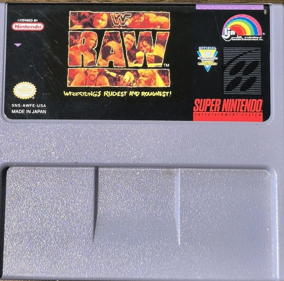 WWF Raw Super Nintendo Entertainment SNES 1991 Tested Nostalgic Wrestling Game - Image 2 of 4