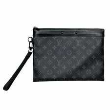 Louis Vuitton Pochette To Go M81569 Eclipse Black Series Second Bag Clutch Men'
