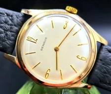 Vintage BENRUS Manual Wind 1950'S Retro Men's Watch W/ Superb Dial !!