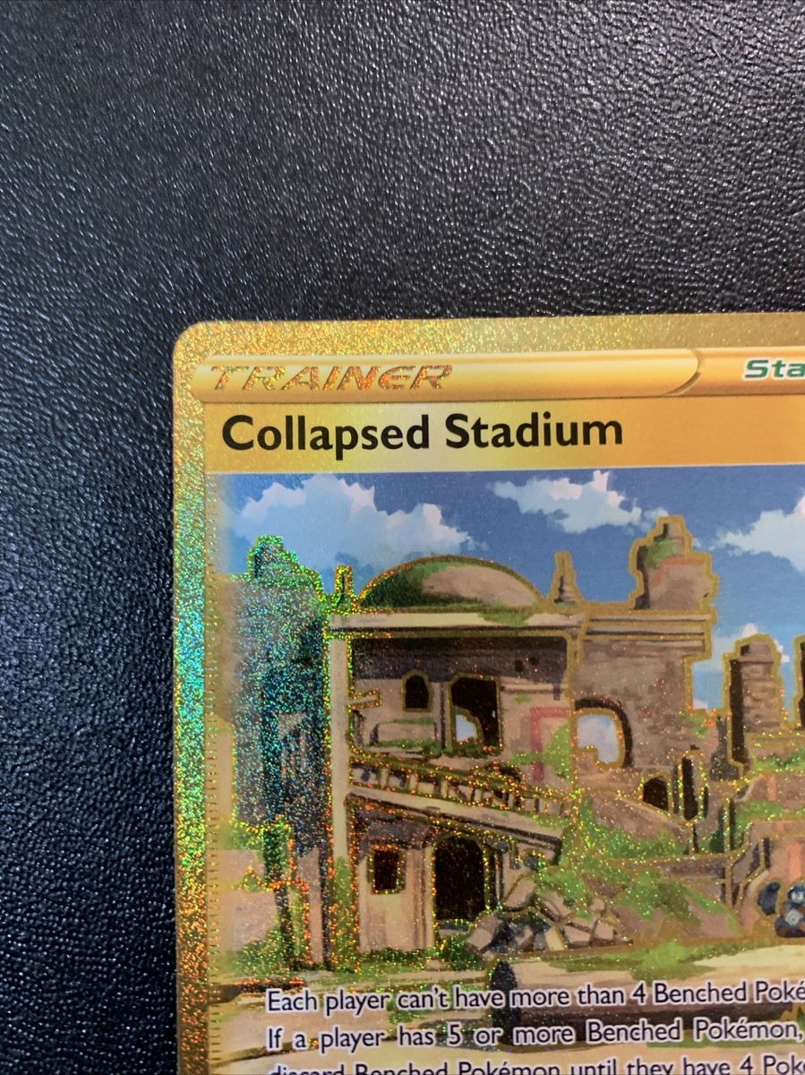 collapsed stadium pokemon card price Collapsed Stadium 215/196 Gold Secret Rare Card Pokemon Lost Origin MINT  🔥🔥