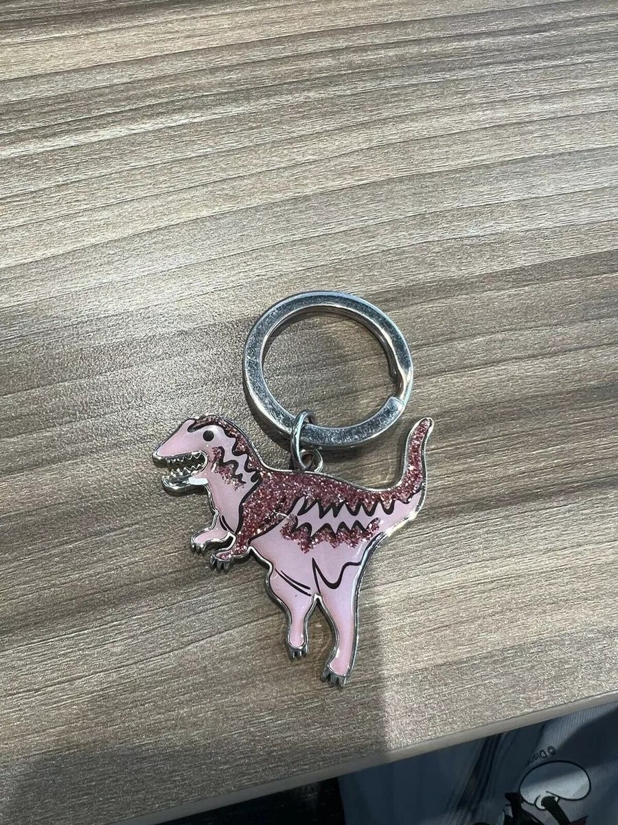 Coach Pink Dinosaur keyring EUC