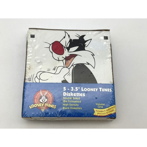 Disquetes LOONEY TUNES, Paquete de 5, Bugs Bunny Tasmania Devil Taz y Abridor de Discos Nuevo de Lote Antiguo - Imagen 3 de 6