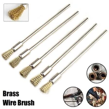 8mm Extended Rod Copper Wire Brush Removal Rust Polish Brush For Rotary Tool