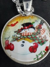 Snowman Pendant Necklace