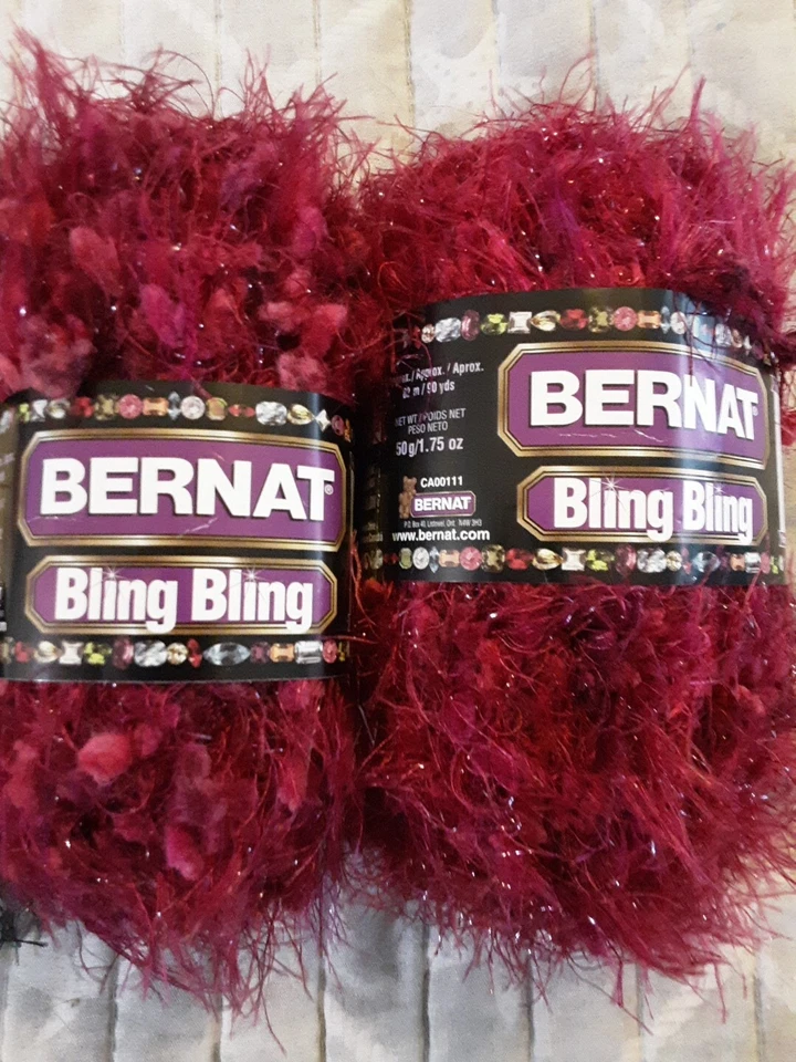 Lot Of 4 Novelty Yarns: 2 Bernat Bling bling, 2 Moda Dea Fur Ever - Image 2 of 4