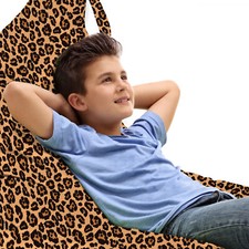 Leopard-Druck Spielzeugtasche Sitzsack Orange Exotische Afrikanische