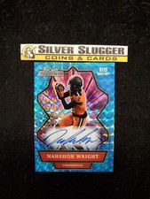 2021 Nahshon Wright Wild Card Alumination Auto Blue Mosaic HoloLux /15 #ABC-A RC