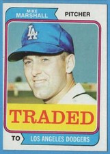 1974 Topps Traded Mike G. Marshall #73T Los Angeles Dodgers